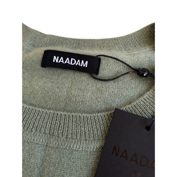 NWT Naadam Sweater Womens XL  Cashmere Sweater Luxury Wedge wood Green - Picture 5 of 11